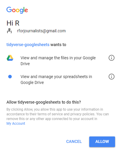 How to Use googlesheets to Connect R to Google Sheets